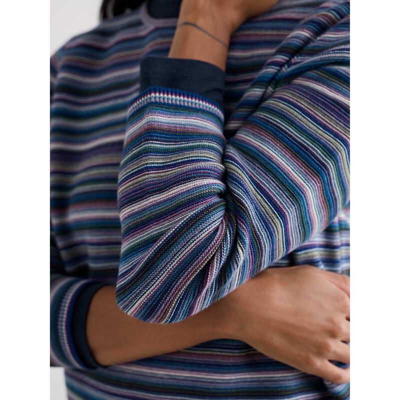 Seasalt Cornwall Makers Jumper - Ripple Marks Grape Thistle Mix image number 2